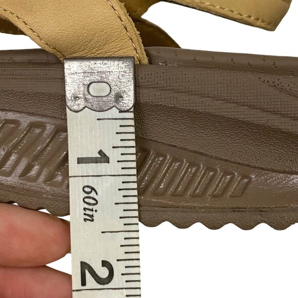 Skechers Shape-Ups 24918 Leather Camel Tan Sandals Ankle Straps Walking Size 7.5 - Picture 14 of 15